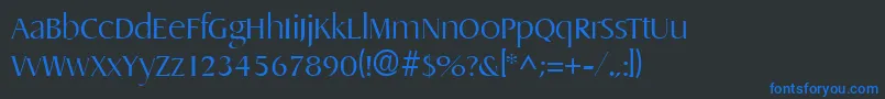 DragonlhRegular Font – Blue Fonts on Black Background