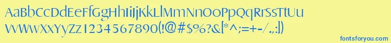 DragonlhRegular Font – Blue Fonts on Yellow Background
