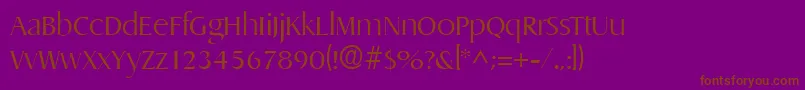 DragonlhRegular Font – Brown Fonts on Purple Background