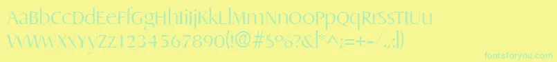 DragonlhRegular Font – Green Fonts on Yellow Background