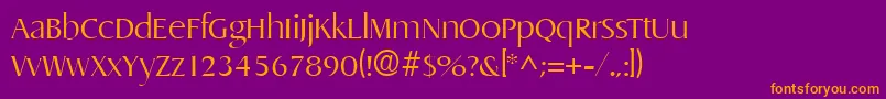 DragonlhRegular Font – Orange Fonts on Purple Background