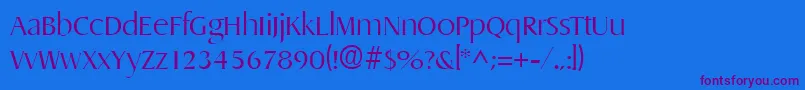 DragonlhRegular Font – Purple Fonts on Blue Background