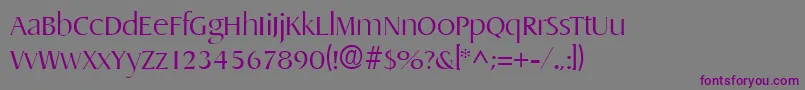 DragonlhRegular Font – Purple Fonts on Gray Background