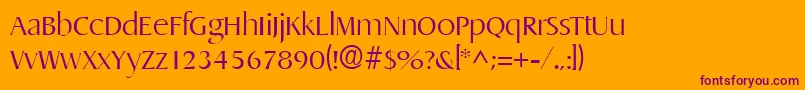 DragonlhRegular Font – Purple Fonts on Orange Background