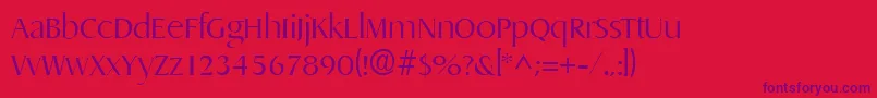DragonlhRegular Font – Purple Fonts on Red Background