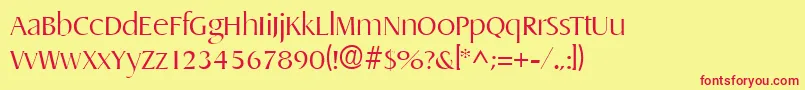 DragonlhRegular Font – Red Fonts on Yellow Background