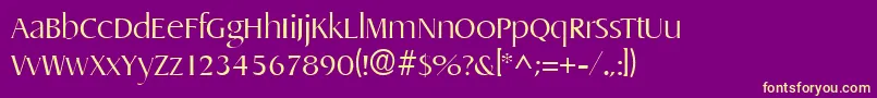 DragonlhRegular Font – Yellow Fonts on Purple Background