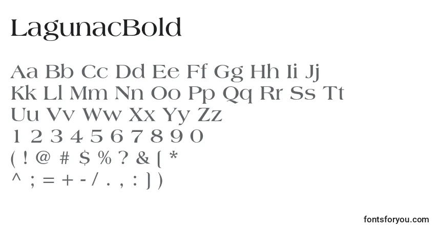 Шрифт LagunacBold – алфавит, цифры, специальные символы