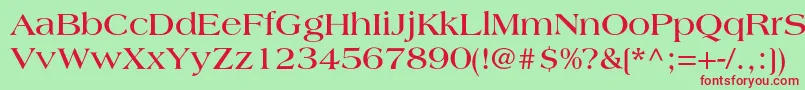 LagunacBold Font – Red Fonts on Green Background