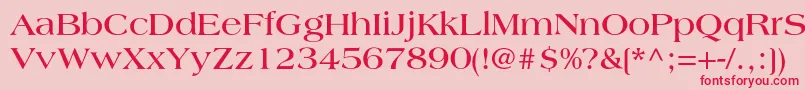 LagunacBold Font – Red Fonts on Pink Background