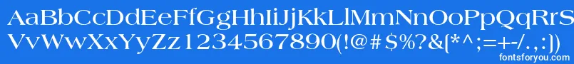 フォントLagunacBold – 青い背景に白い文字