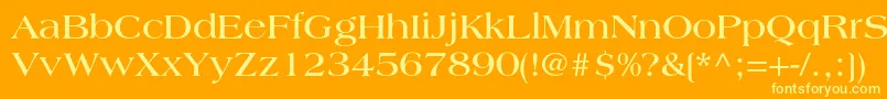 フォントLagunacBold – オレンジの背景に黄色の文字