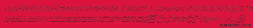 Kobold3Di Font – Black Fonts on Red Background