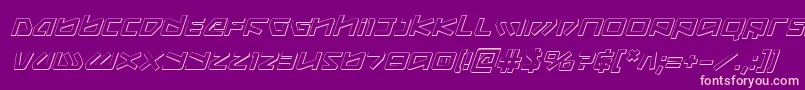 Kobold3Di Font – Pink Fonts on Purple Background