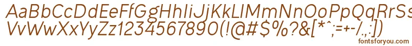 OgonekItalic Font – Brown Fonts on White Background