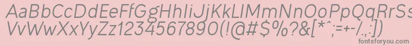 OgonekItalic Font – Gray Fonts on Pink Background