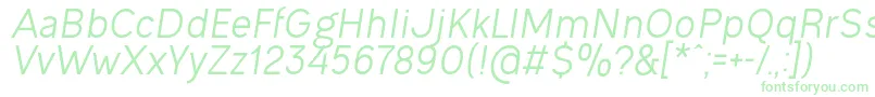 Fonte OgonekItalic – fontes verdes