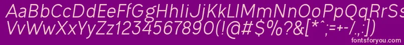 fuente OgonekItalic – Fuentes Rosadas Sobre Fondo Morado