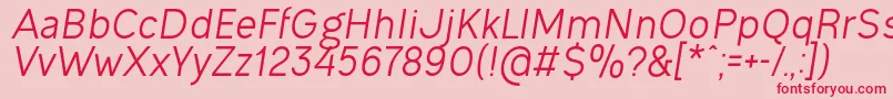 fuente OgonekItalic – Fuentes Rojas Sobre Fondo Rosa