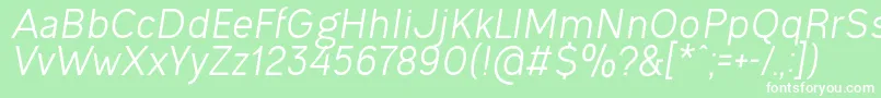 OgonekItalic Font – White Fonts on Green Background