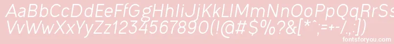 OgonekItalic Font – White Fonts on Pink Background