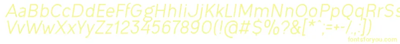 フォントOgonekItalic – 黄色のフォント