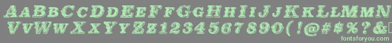 Mildeast Font – Green Fonts on Gray Background