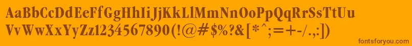 Подробнее о шрифте GrmndB Шрифт GrmndB – коричневые шрифты на оранжевом фоне