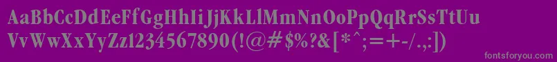 GrmndB-Schriftart – Graue Schriften auf violettem Hintergrund
