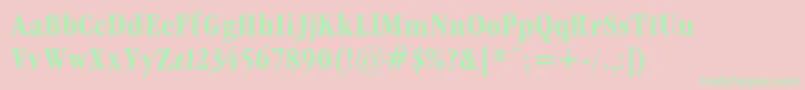 GrmndB Font – Green Fonts on Pink Background