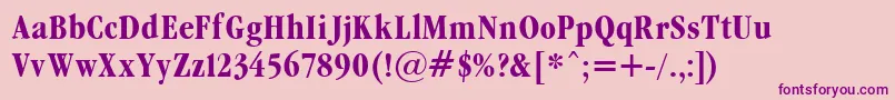 GrmndB-Schriftart – Violette Schriften auf rosa Hintergrund