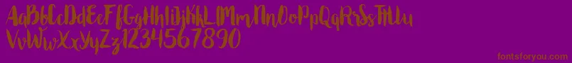 Roomfer Font – Brown Fonts on Purple Background