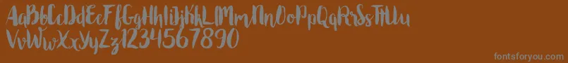 Шрифт Roomfer – серые шрифты на коричневом фоне