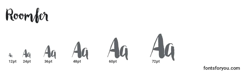 Roomfer Font Sizes