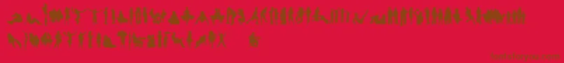 HumanSilhouettesFreeFour Font – Brown Fonts on Red Background