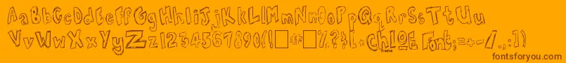 ChloeFont0 Font – Brown Fonts on Orange Background
