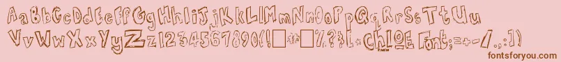 ChloeFont0 Font – Brown Fonts on Pink Background