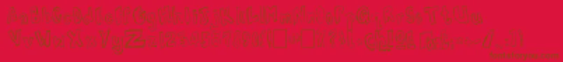 ChloeFont0 Font – Brown Fonts on Red Background