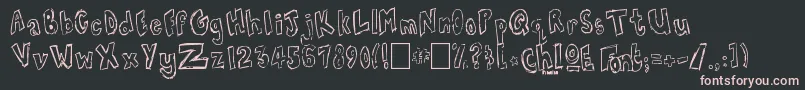 ChloeFont0 Font – Pink Fonts on Black Background