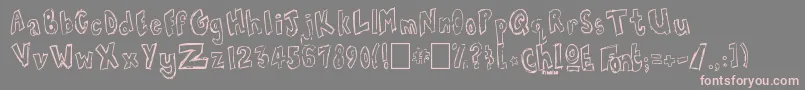 ChloeFont0 Font – Pink Fonts on Gray Background