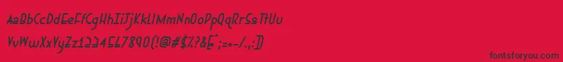 Ephemerianitalic Font – Black Fonts on Red Background