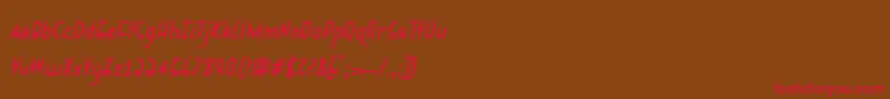 Ephemerianitalic Font – Red Fonts on Brown Background
