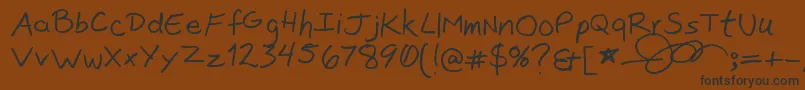 JonSans Font – Black Fonts on Brown Background