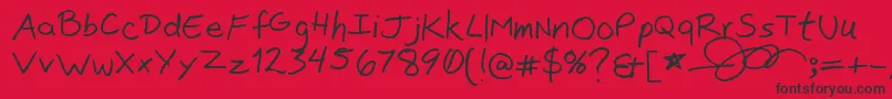 JonSans-Schriftart – Schwarze Schriften auf rotem Hintergrund