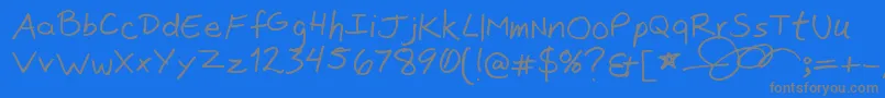 Подробнее о шрифте JonSans Шрифт JonSans – серые шрифты на синем фоне