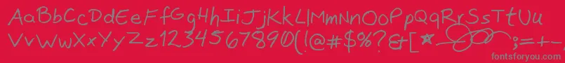 JonSans Font – Gray Fonts on Red Background