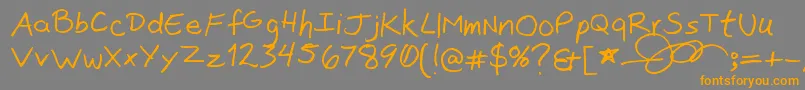 JonSans-Schriftart – Orangefarbene Schriften auf grauem Hintergrund