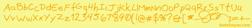 JonSans Font – Orange Fonts on Yellow Background
