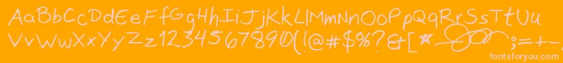 En savoir plus sur la police JonSans Police JonSans – polices roses sur fond orange