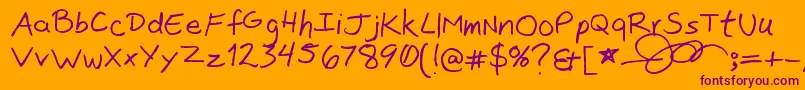 JonSans Font – Purple Fonts on Orange Background